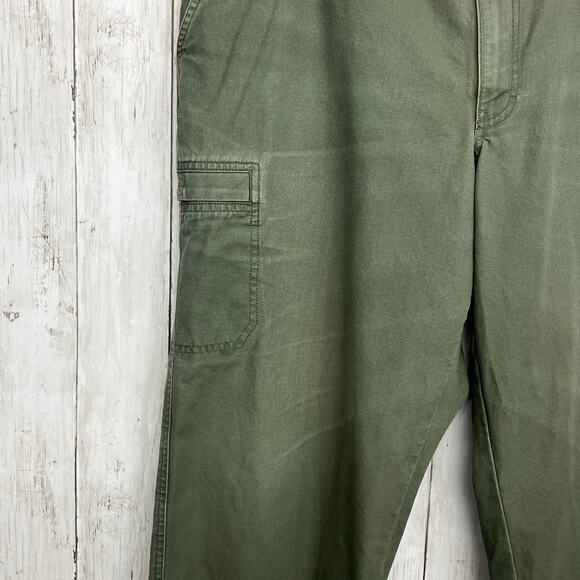 L.L. Bean Green Chino Khaki Cargo Utility Straight Leg Short Cotton Pants 40 - Picture 5 of 12